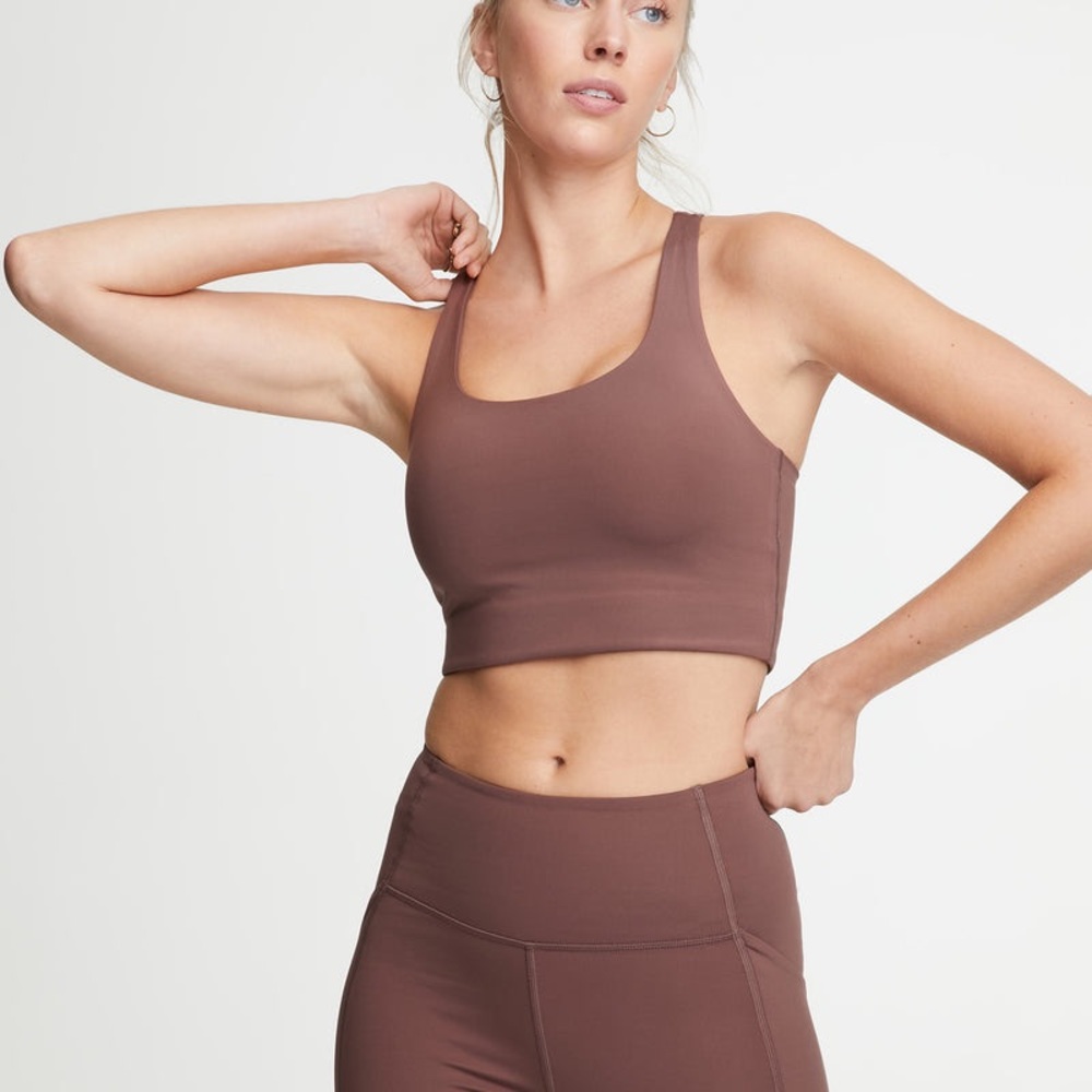 Like New Girlfriend collective Paloma bra in rose quartz